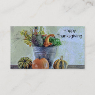 Carte De Visite L'automne encore la vie avec citrouilles, fleurs