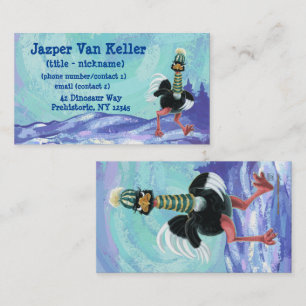 Carte De Visite L'autruche arctique à la course