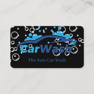 Carte De Visite Lavage Auto Bulles de Savon Nettoyage de Voitu