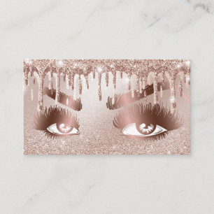 Carte De Visite Lavage de gouttelettes d'or Lash de maquillage de