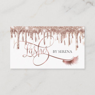 Carte De Visite Lavage de gouttelettes d'or Lash de maquillage de