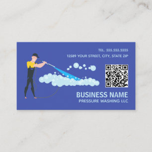 Carte De Visite Lavage de pression QR personnalisé