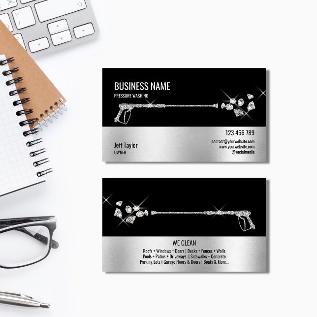 Carte De Visite Lavage de puissance de pression professionnel (Créateur téléchargé)