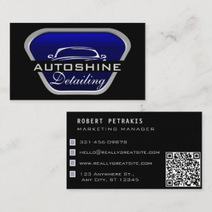 Carte De Visite Lavage de voiture Mobile Détail auto Nettoyage aut
