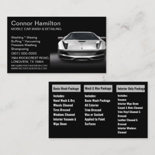 Carte De Visite Lavage de voiture mobile Détail de la pression Lav