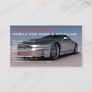 Carte De Visite Lavage de voiture mobile Détail de la pression Lav