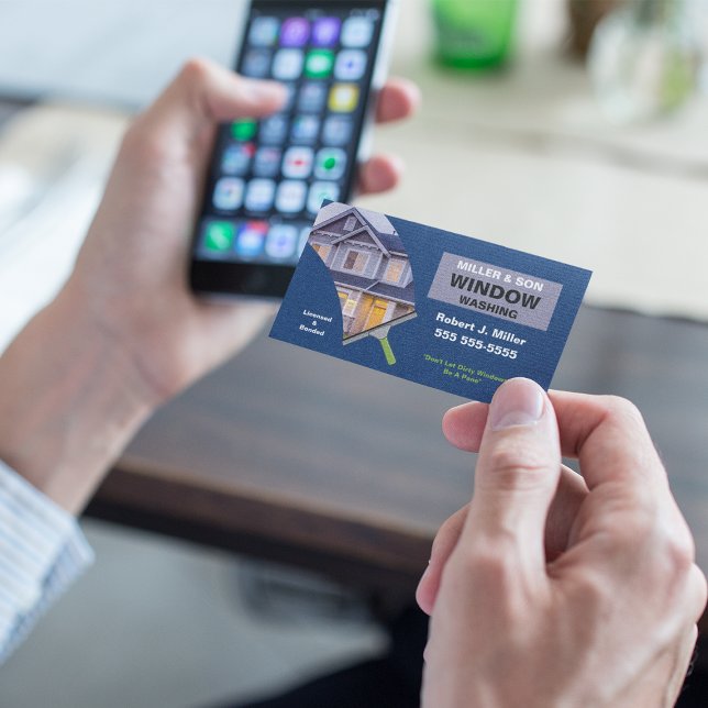 Carte De Visite Lavage et nettoyage de fenêtres (Créateur téléchargé)