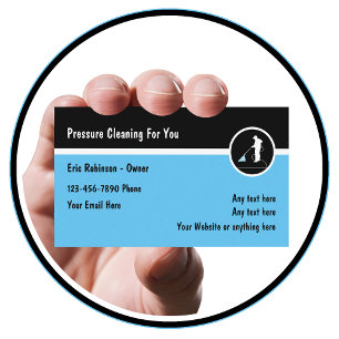 Carte De Visite Lavage Et Nettoyage Modernes De Pression
