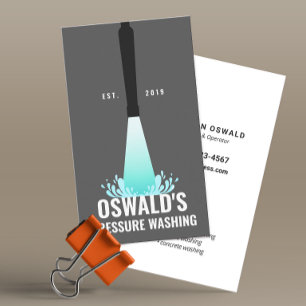 Carte De Visite Lavage sous pression, pistolet à lessive