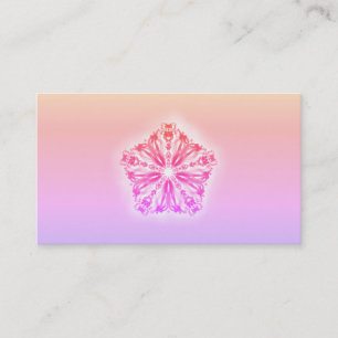 Carte De Visite Lavande de pêche de rose de mandala d'étoile