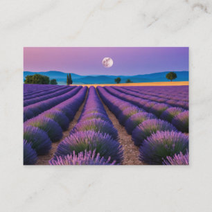 Carte De Visite Lavande Nature Extérieur Paysage Calme Paisible