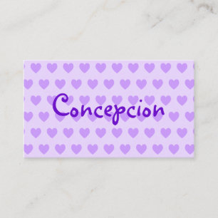 Carte De Visite Lavande personnalisée et Motif de coeur pourpre