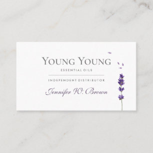 Carte De Visite Lavande Purple florale élégante huiles essentielle