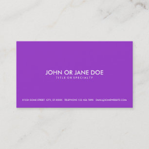 Carte De Visite lavande simple