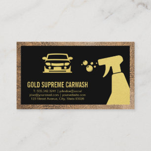 Carte De Visite Lave-auto   Détail automatique   Bordure en cuir