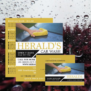 Carte De Visite Lave-auto, Lave-auto, Service de nettoyage