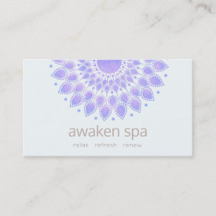 Carte De Visite Lavender Lotus Flower Spa naturel et beauté