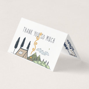 Carte De Visite L'aventure commence Remerciement pour Baby Showe