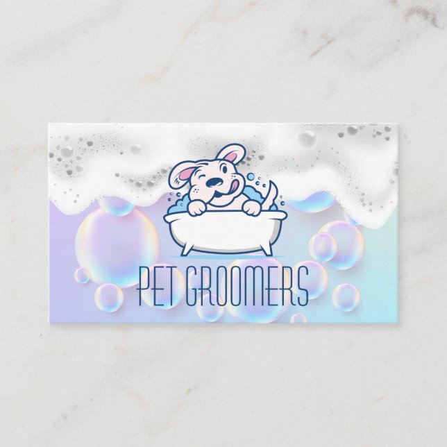 Carte De Visite Laver le chien | Services animaux | Savons Suds (Devant)