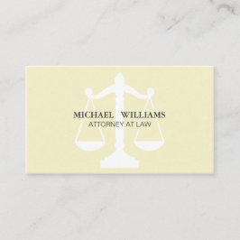 Carte De Visite L'Avocat Élégant Nettoie Classique Crème Simple