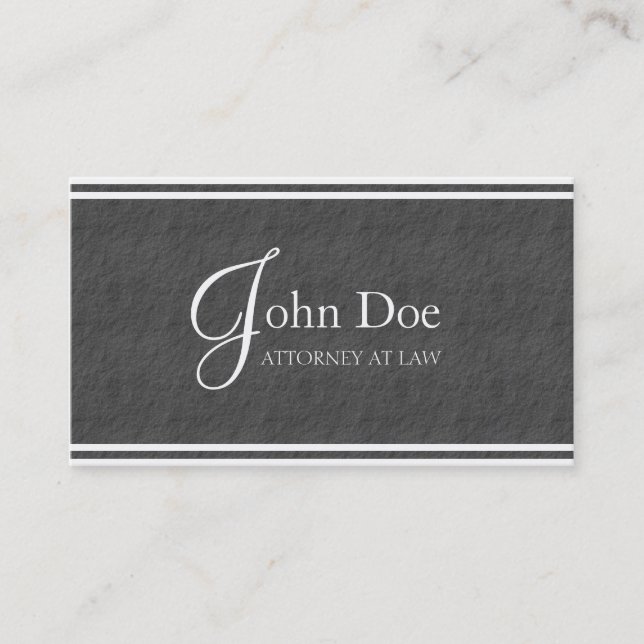 Carte De Visite L'avocat légendaire de Grey Slate White (Devant)