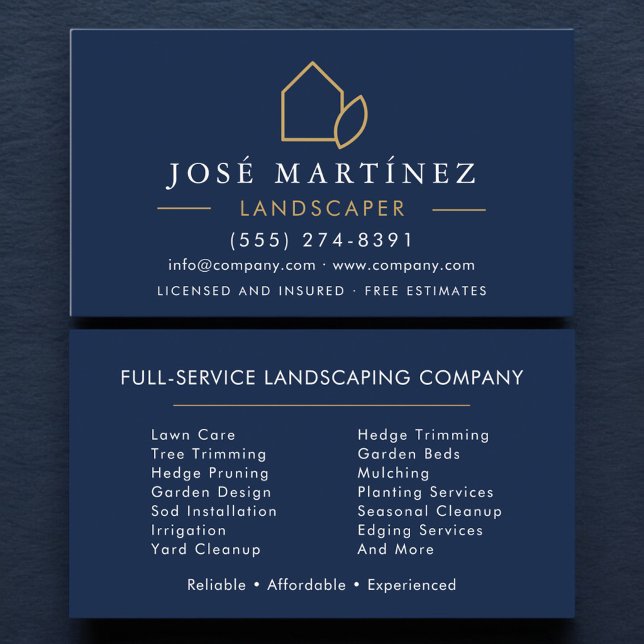 Carte De Visite Lawn Care and Landscaping Services Professional (Créateur téléchargé)