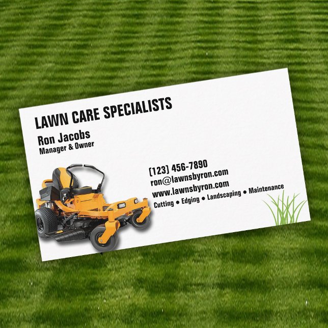 Carte De Visite Lawn Care Specialist (Créateur téléchargé)