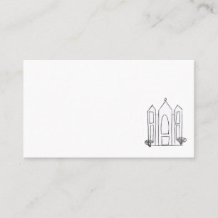 Carte De Visite LDS Salt Lake City Temple simple mormon moderne 