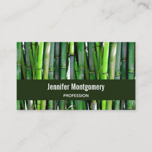 Carte De Visite Le Bambou vert Stalks Photographie de la nature