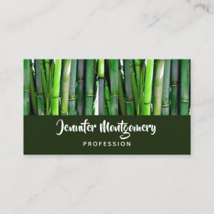 Carte De Visite Le Bambou vert Stalks Photographie de la nature