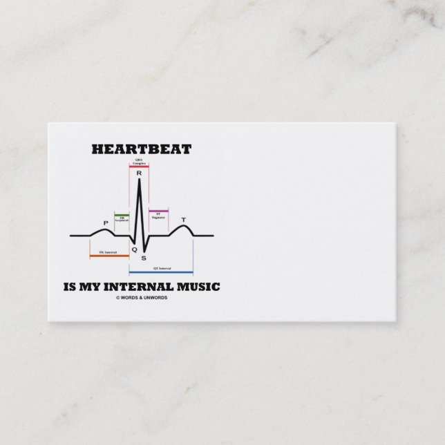 Carte De Visite Le battement de coeur est ma musique interne (le (Devant)
