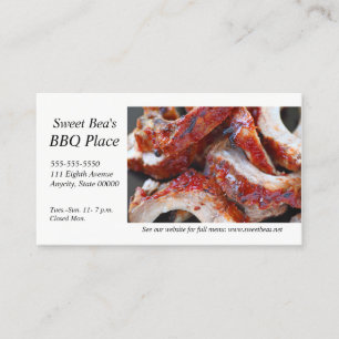 Carte De Visite Le bébé barbecue se relève de près