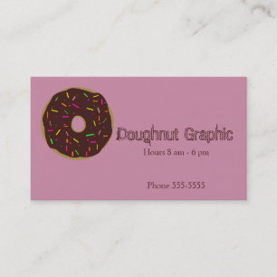 Carte De Visite Le beignet arrose le chocolat rose sucré givré