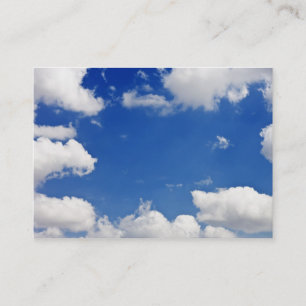 Carte De Visite Le blanc de ciel bleu opacifie le modèle de ciel