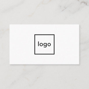 Carte De Visite Le blanc professionnel carré ajoutent votre logo