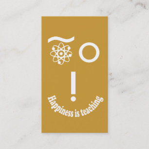 Carte De Visite Le bonheur des enseignants en sciences est l'ensei