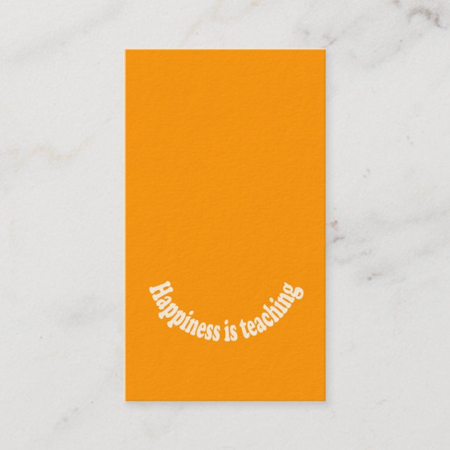 Carte De Visite Le bonheur rond simple enseigne la typographie (Devant)