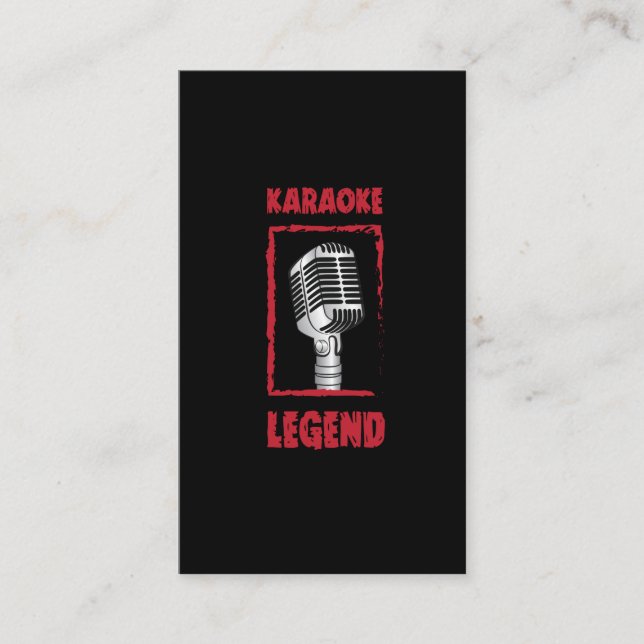 Carte De Visite Le cadeau de musique de karaoke chantent la (Devant)