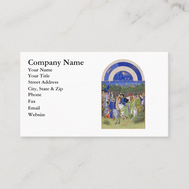 Carte De Visite Le calendrier médiéval peut Taureau et Gémeaux (Devant)