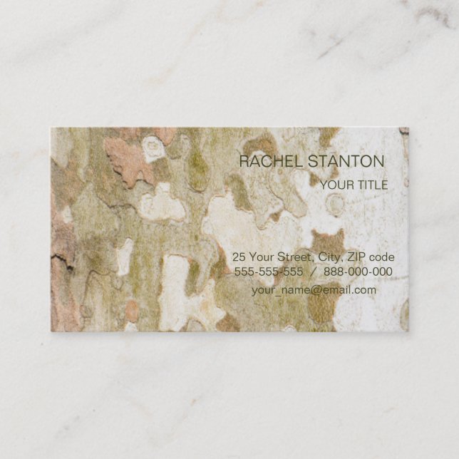 Carte De Visite Le camouflage de l'arbre de l'avion ressemble à un (Devant)