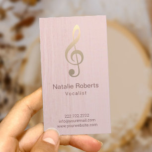 Carte De Visite Le chanteur musical de chanteur de logo de clef