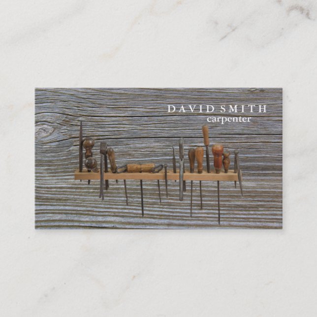 Carte De Visite Le charpentier professionnel de constructeur usine (Devant)