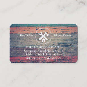 Carte De Visite Le charpentier professionnel de constructeur usine