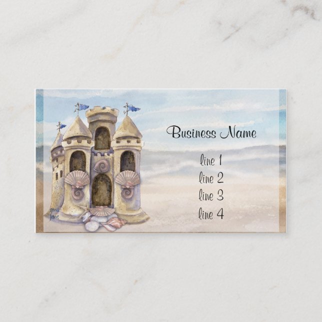 Carte De Visite Le château de sable rêve le calendrier 2013 (Devant)