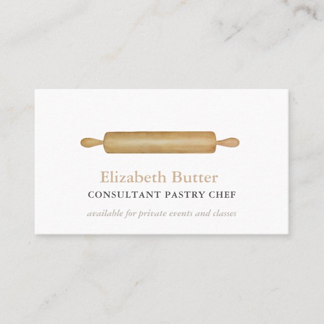 Carte De Visite Le chef de pâtisserie ou la cuisson privée classe, (Devant)