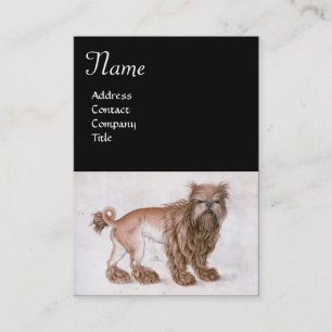 Carte De Visite LE CHIEN/Affenpinscher, blanc noir