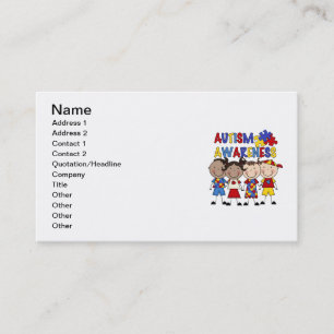 Carte De Visite Le chiffre de bâton badine la sensibilisation sur