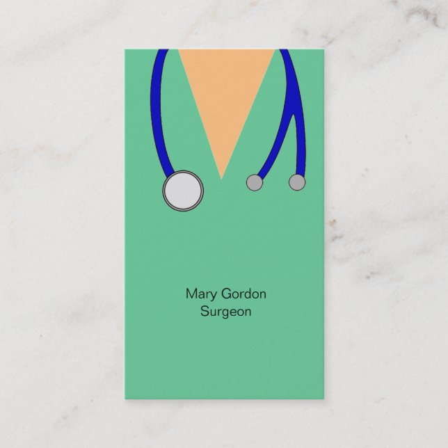 Carte De Visite Le chirurgien drôle frotte et le docteur Medic de (Devant)