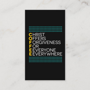 Carte De Visite Le Christ offre la rémission pour chacun partout