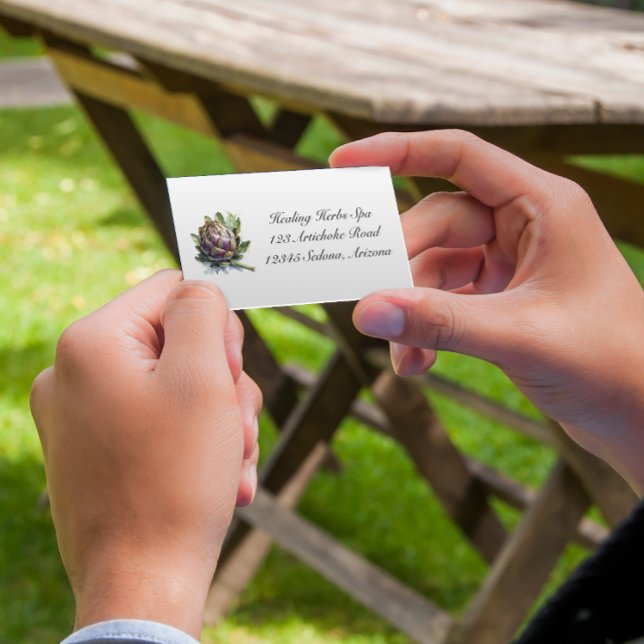 Carte De Visite Le Coeur du Jardin : Artichoke en Aquarelle (Créateur téléchargé)